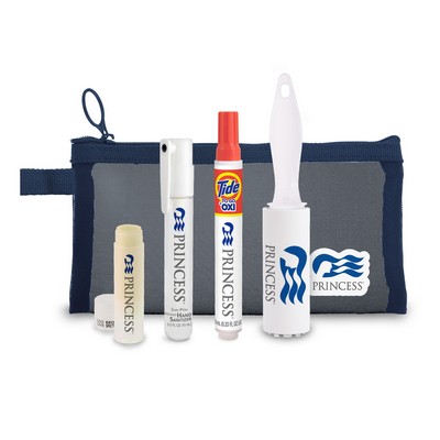 Travel Ready Kit in Standard Mesh Bag with Corner Imprint